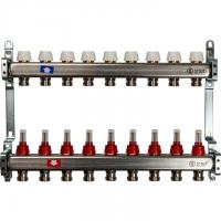 Коллектор Stout из нержавеющей стали с расходомерами 9 вых.