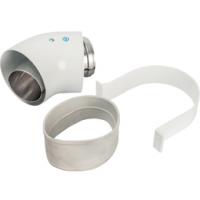 Элемент дымохода Stout отвод коаксиальный 45° DN60/100, п/м уплотнения и хомут в комплекте (с логотипом)