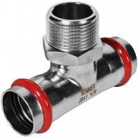 Тройник-переходник-НР ROMMER 28х1 из нержавеющей стали прессовой