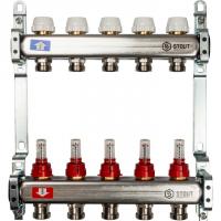 Коллектор Stout из нержавеющей стали с расходомерами 5 вых.