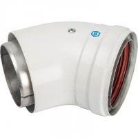 Элемент дымохода Stout отвод 45° DN 80 утепленный п/м