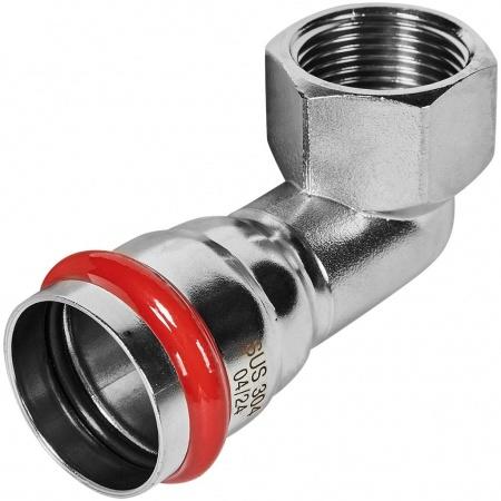 Угольник ROMMER-переходник-ВР, 35х1, из нержавеющей стали прессовой