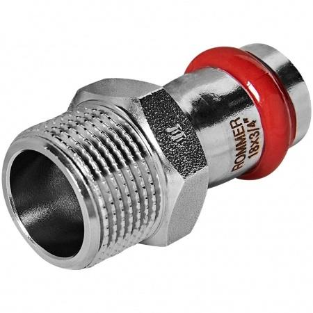 Переходник-НР ROMMER 18х3/4 из нержавеющей стали прессовой