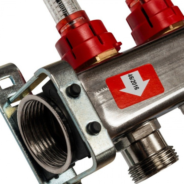 Коллектор Stout из нержавеющей стали с расходомерами 3 вых.