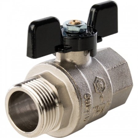 Кран шаровой полнопроходной, Stout ВР/НР 1" (ручка бабочка)