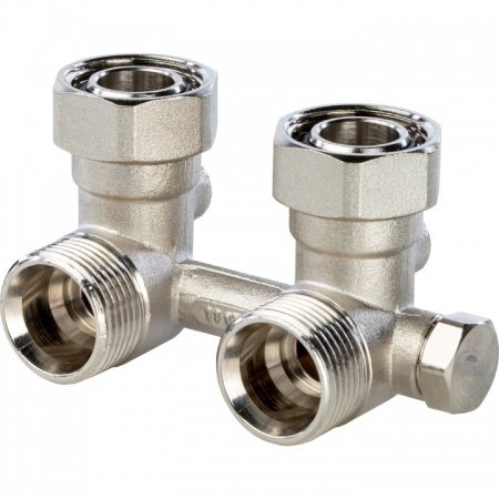 Узел нижнего подключения Stout радиатора для однотрубной системы, угловой 3/4