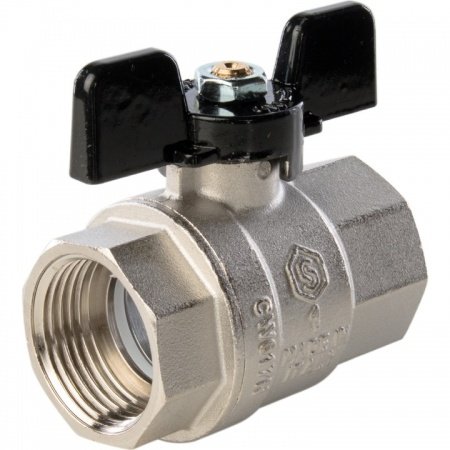 Кран шаровой полнопроходной, Stout ВР/ВР 1" (ручка бабочка)