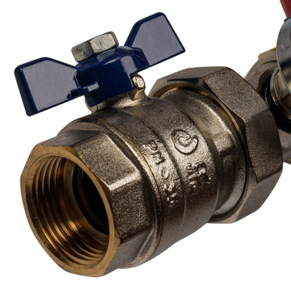 Коллектор Stout распределительный из латуни с расходомерами 5 вых.