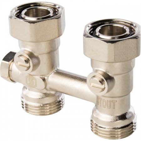 Узел нижнего подключения Stout радиатора для однотрубной системы, прямой 3/4