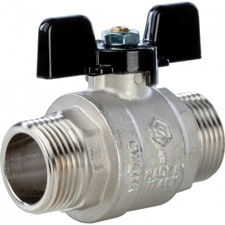 Кран шаровой полнопроходной, Stout НР/НР 1" (ручка бабочка)