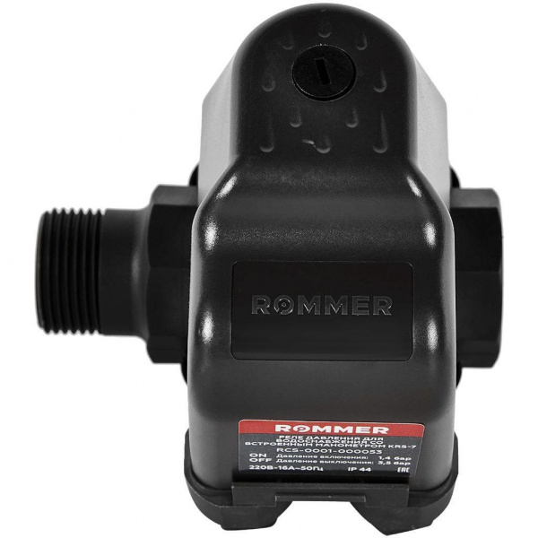 Реле давления для водоснабжения ROMMER KRS-7 со встроенным манометром
