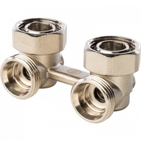 Узел нижнего подключения Stout радиатора для двухтрубной системы, угловой 3/4