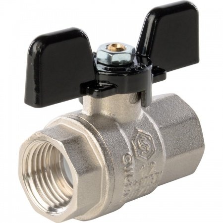 Кран шаровой полнопроходной, Stout ВР/ВР 1/2" (ручка бабочка)