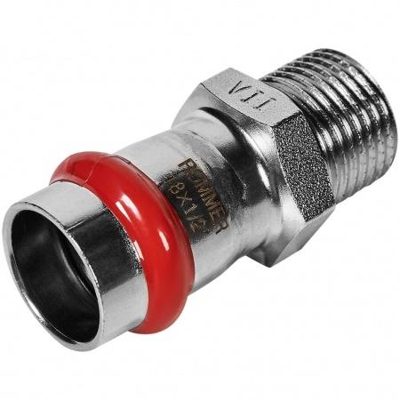 Переходник-НР ROMMER 18х1/2 из нержавеющей стали прессовой