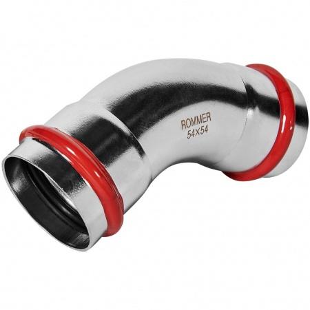 Угольник ROMMER 45°-ВПр, 54, из нержавеющей стали прессовой