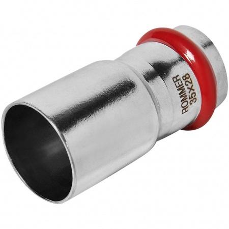 Муфта ROMMER переходная-НПр, 35х28, из нержавеющей стали прессовой