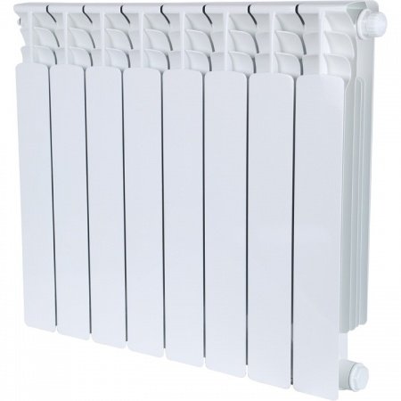 Биметаллический радиатор Stout Space 500 8 секций нижнее правое подключение