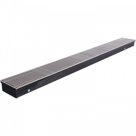 Конвектор внутрипольный SCN 80.190.1800 (Решётка роликовая, анодированный алюминий)