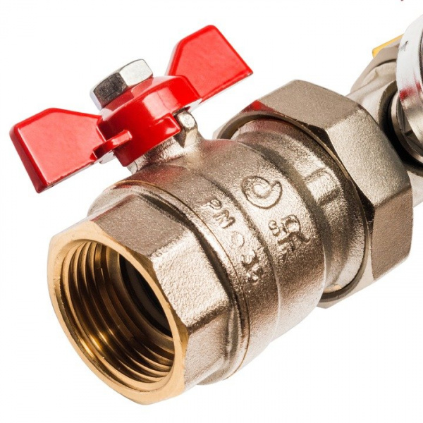 Коллектор Stout распределительный из латуни с расходомерами 10 вых.