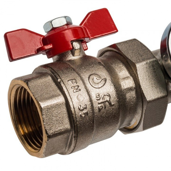 Коллектор Stout распределительный из латуни с расходомерами 7 вых.