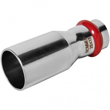 Муфта ROMMER переходная-НПр, 28х18, из нержавеющей стали прессовой