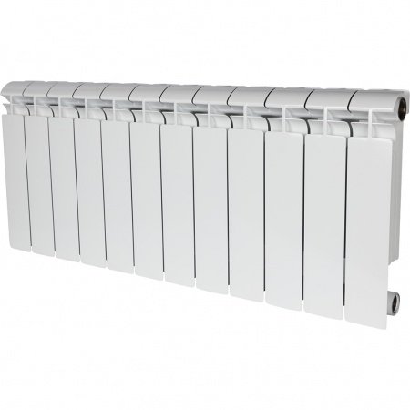 Биметаллический радиатор Stout Alpha 350 12 секций боковое подключение
