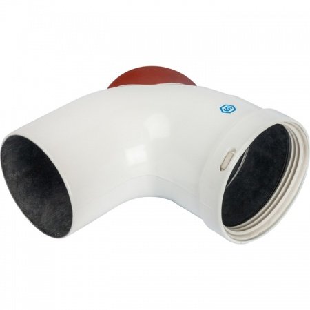 Элемент дымохода Stout отвод 90° DN80 с инспекционным патрубком