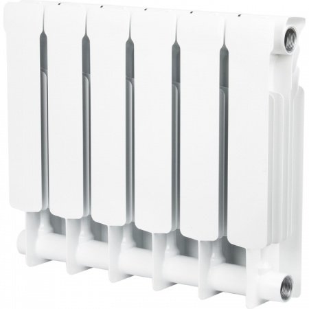 Биметаллический радиатор Stout Space 350 6 секций боковое подключение