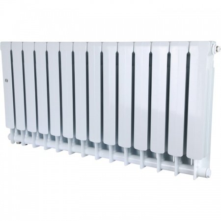 Биметаллический радиатор Stout Space 500 14 секций нижнее правое подключение