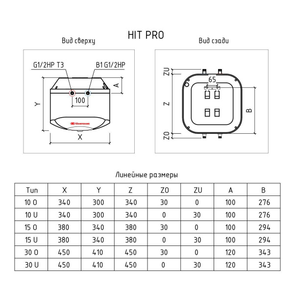 Водонагреватель Thermex H 10 U (pro)