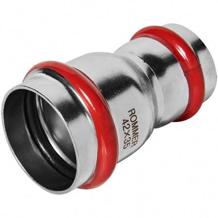 Муфта ROMMER переходная, 42х35, из нержавеющей стали прессовой