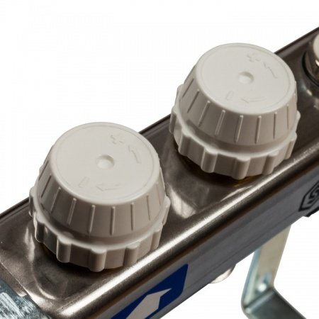 Коллектор Stout из нержавеющей стали с расходомерами, с клапаном вып. воздуха и сливом 2 вых.