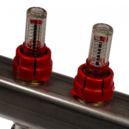 Коллектор Stout из нержавеющей стали с расходомерами 13 вых.