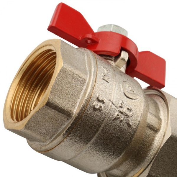 Коллектор Stout распределительный из латуни с расходомерами 8 вых.