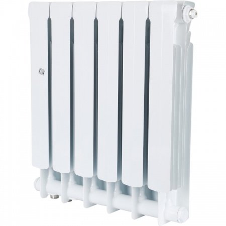 Биметаллический радиатор Stout Space 500 6 секций нижнее правое подключение