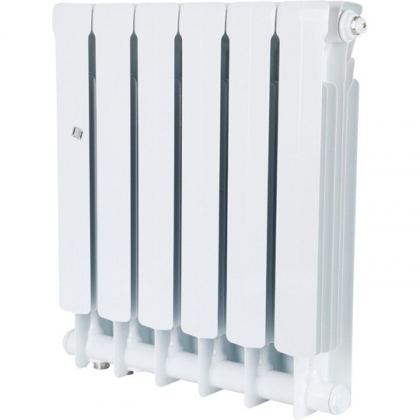 Биметаллический радиатор Stout Space 500 6 секций нижнее правое подключение