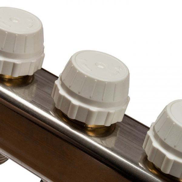 Коллектор Stout из нержавеющей стали с расходомерами, с клапаном вып. воздуха и сливом 4 вых.