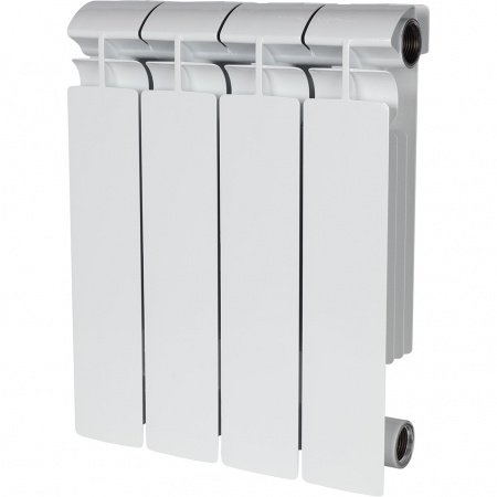 Биметаллический радиатор Stout Alpha 350 4 секций боковое подключение