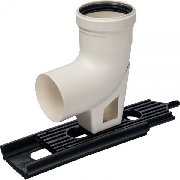 Элемент дымохода Stout конденсац. угол 87° DN80 м/п PP-FE с кронштейном