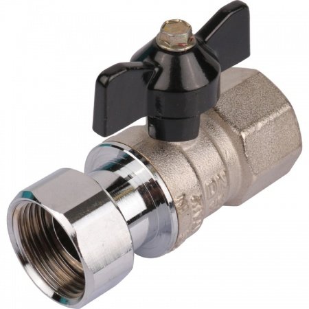 Кран шаровой с накидной гайкой полнопроходной, Stout ВР/ВР 3/4" (ручка бабочка)