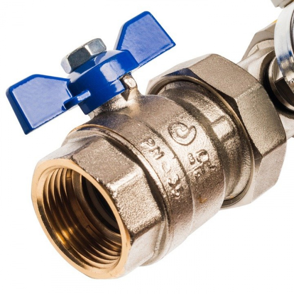 Коллектор Stout распределительный из латуни с расходомерами 10 вых.