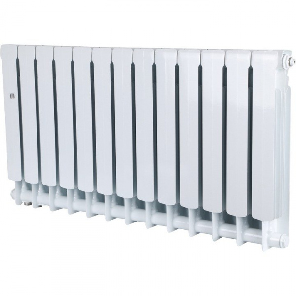 Биметаллический радиатор Stout Space 500 13 секций нижнее правое подключение