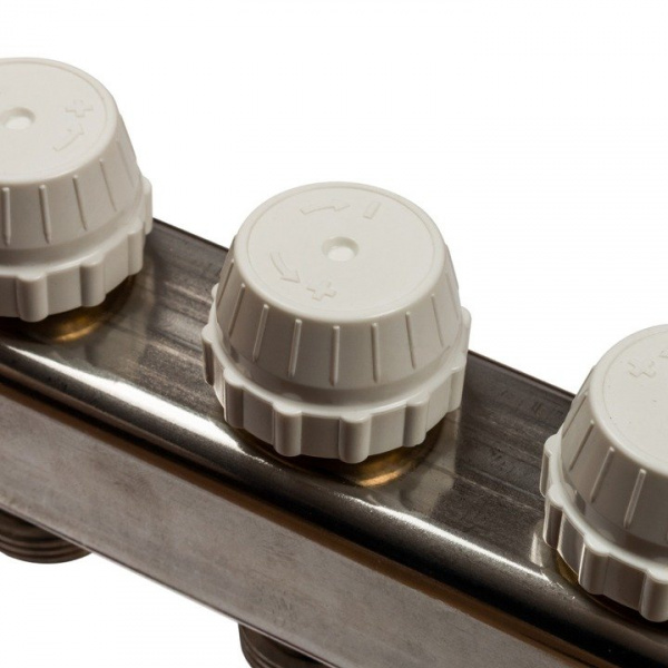 Коллектор Stout из нержавеющей стали с расходомерами, с клапаном вып. воздуха и сливом 9 вых.