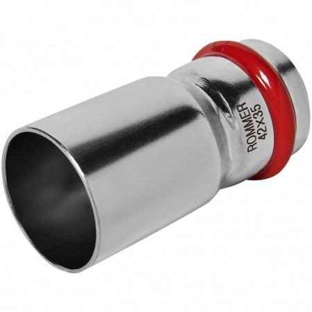 Муфта ROMMER переходная-НПр, 42х35, из нержавеющей стали прессовой