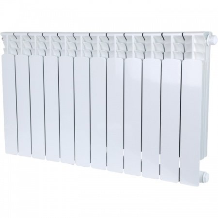 Биметаллический радиатор Stout Space 500 12 секций нижнее правое подключение