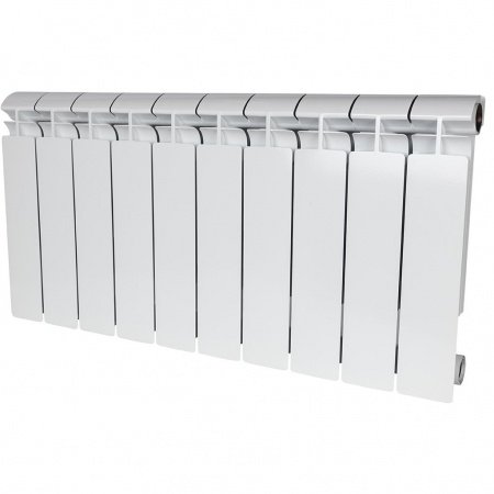Биметаллический радиатор Stout Alpha 350 10 секций боковое подключение
