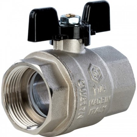 Кран шаровой полнопроходной, Stout ВР/ВР 1 1/4" (ручка бабочка)