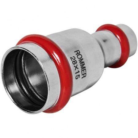 Муфта ROMMER переходная, 35х28, из нержавеющей стали прессовой