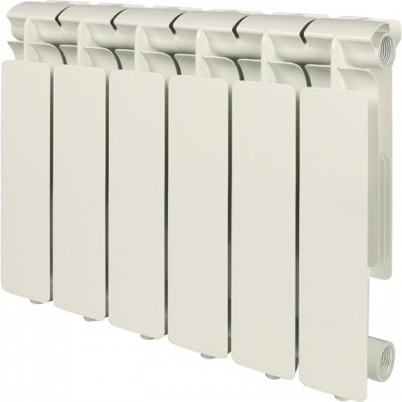 Алюминиевый радиатор Stout Bravo 500 6 секций нижнее правое подключение