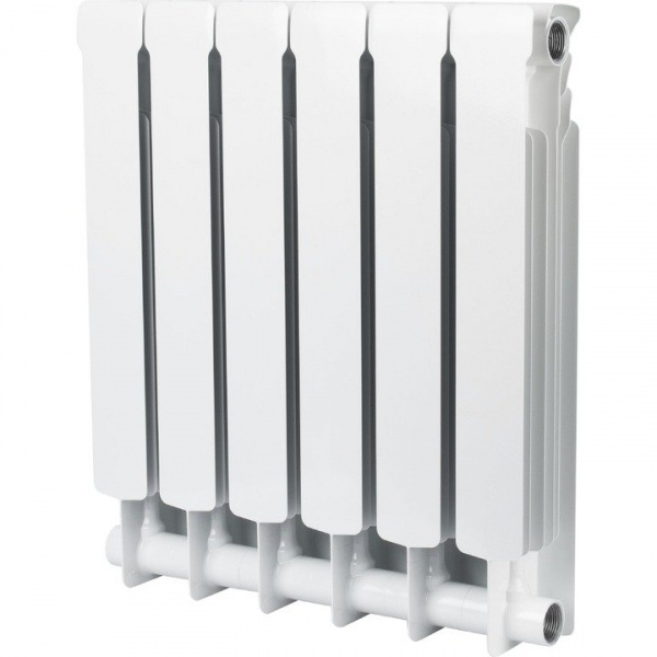 Биметаллический радиатор Stout Space 500 6 секций боковое подключение